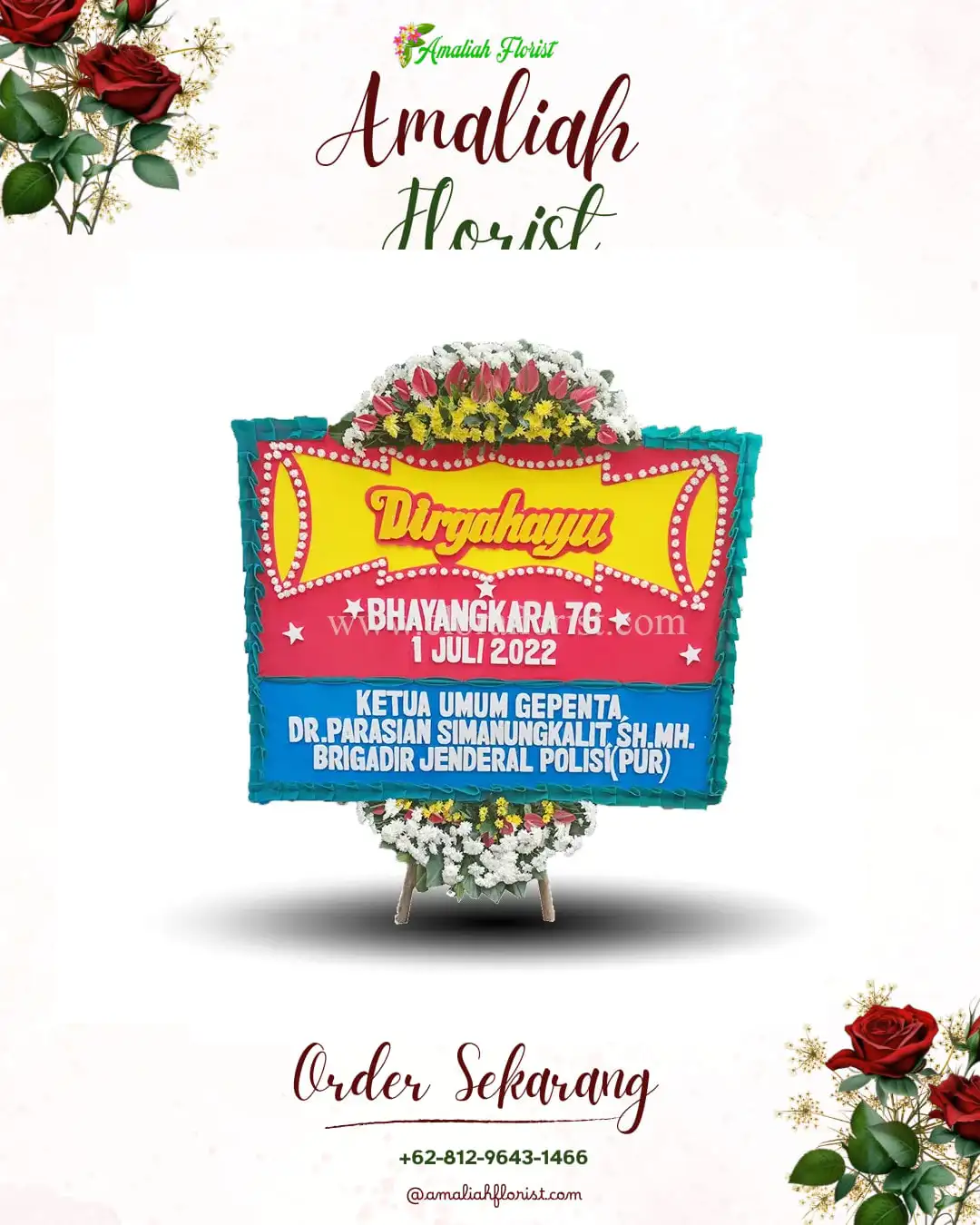 Papan Bunga HUT Ulang Tahun Banjarmasin Tengah